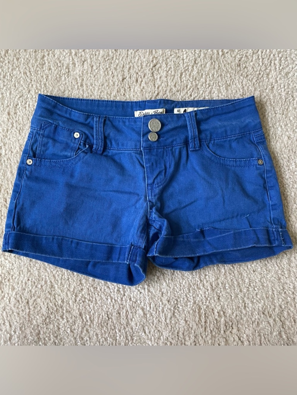 Blue Low Rise Shorts